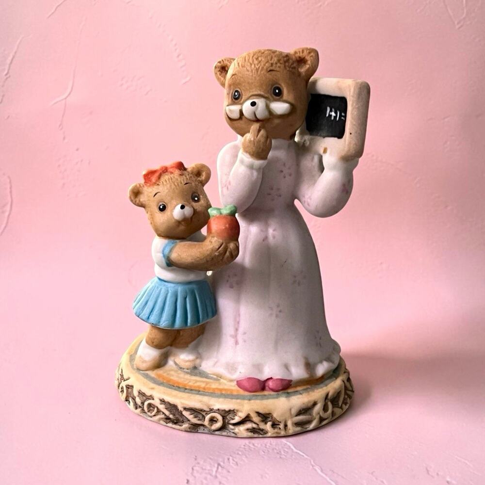 Lefton Honey Bears Teacher Teddy Bear Ceramic Figurine 1983 MPN 03588